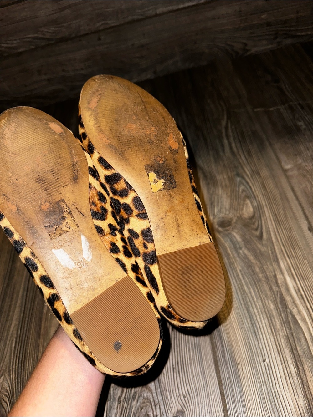 J. Crew Women’s Leopard Print Calf Hair Slip-On Loafers - Brown Flats Size 9.5 - Picture 7 of 7